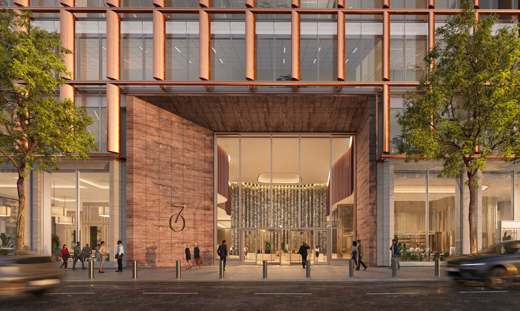 Approved exterior context view for the Deloitte project.